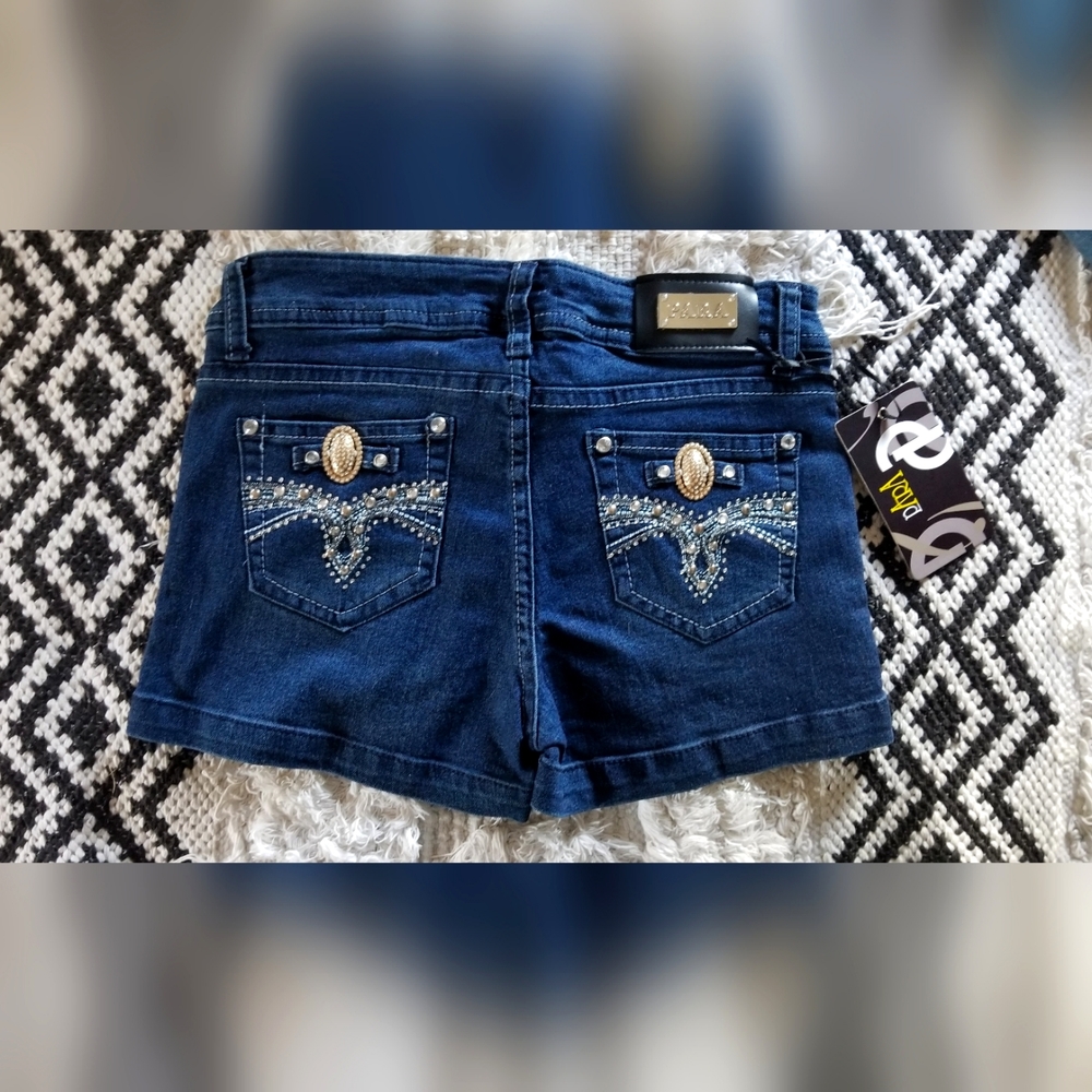 Para Perfect Fit Mid-Rise Blue Denim Jeans Short Size 7